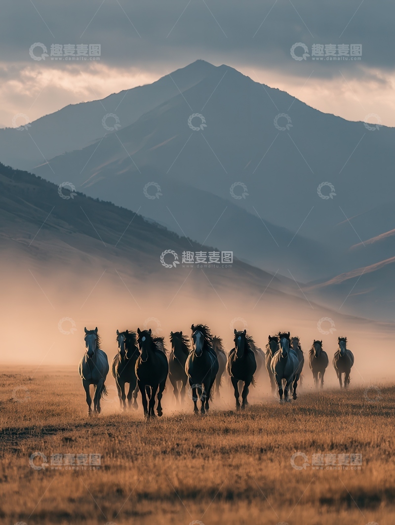 高清大图下载【趣麦麦图】自由  奔放  绝尘  