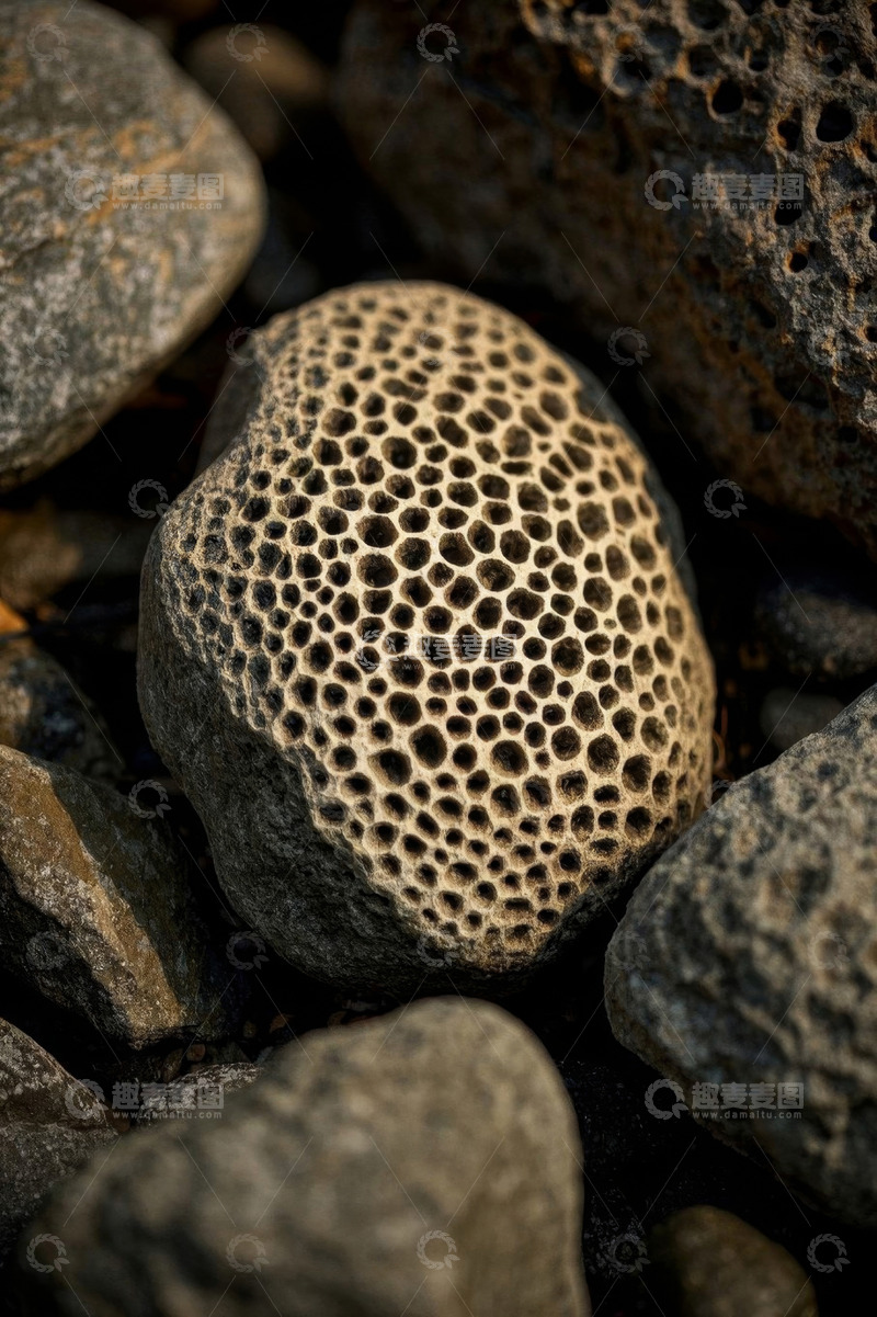 高清大图下载【趣麦麦图】孔洞岩石特写