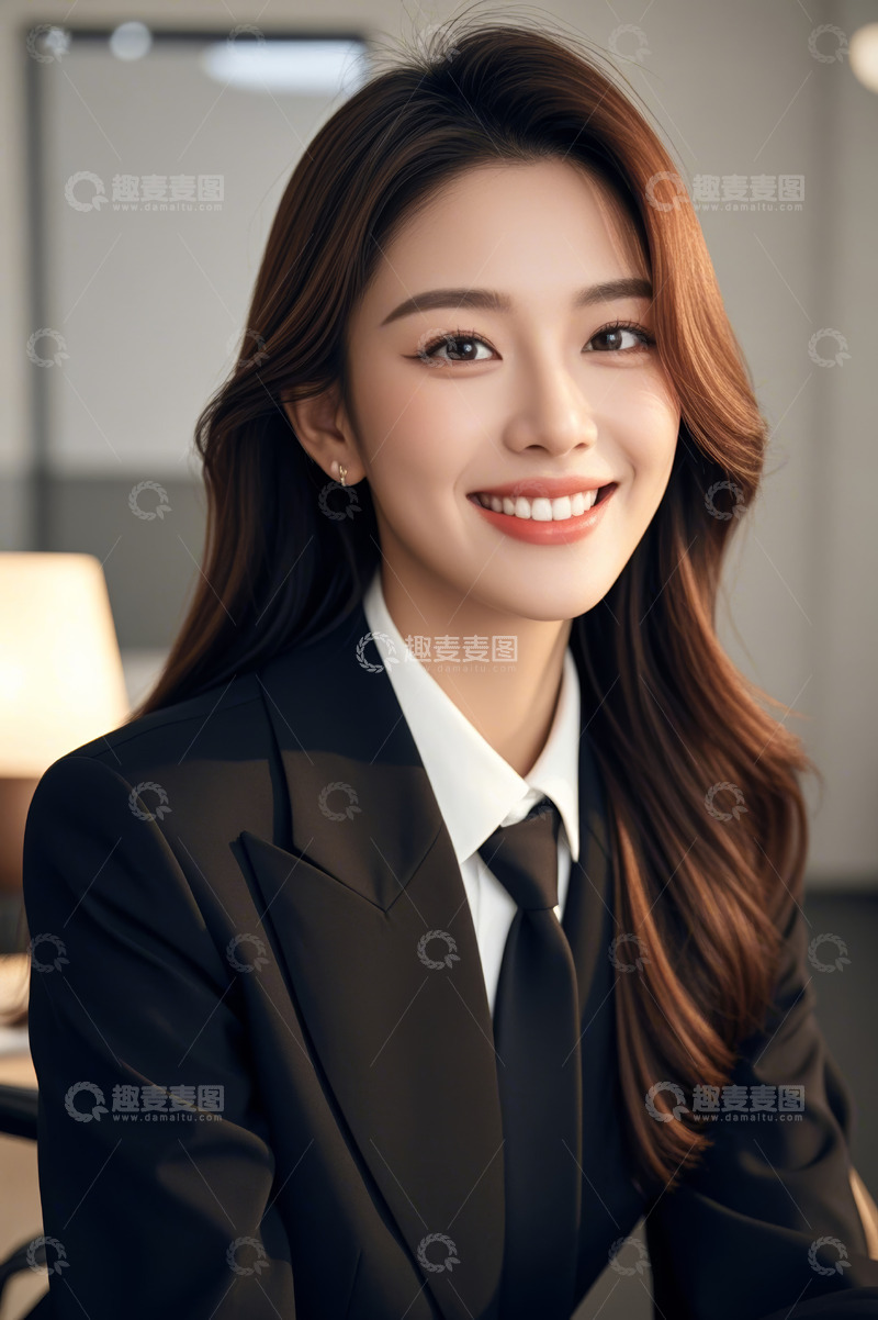 高清大图下载【趣麦麦图】职业女性微笑特写