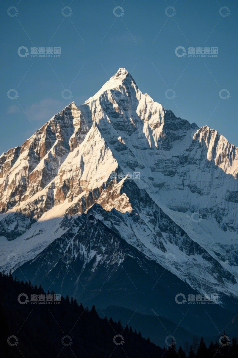 高清大图下载【趣麦麦图】巍峨雪山自然风光