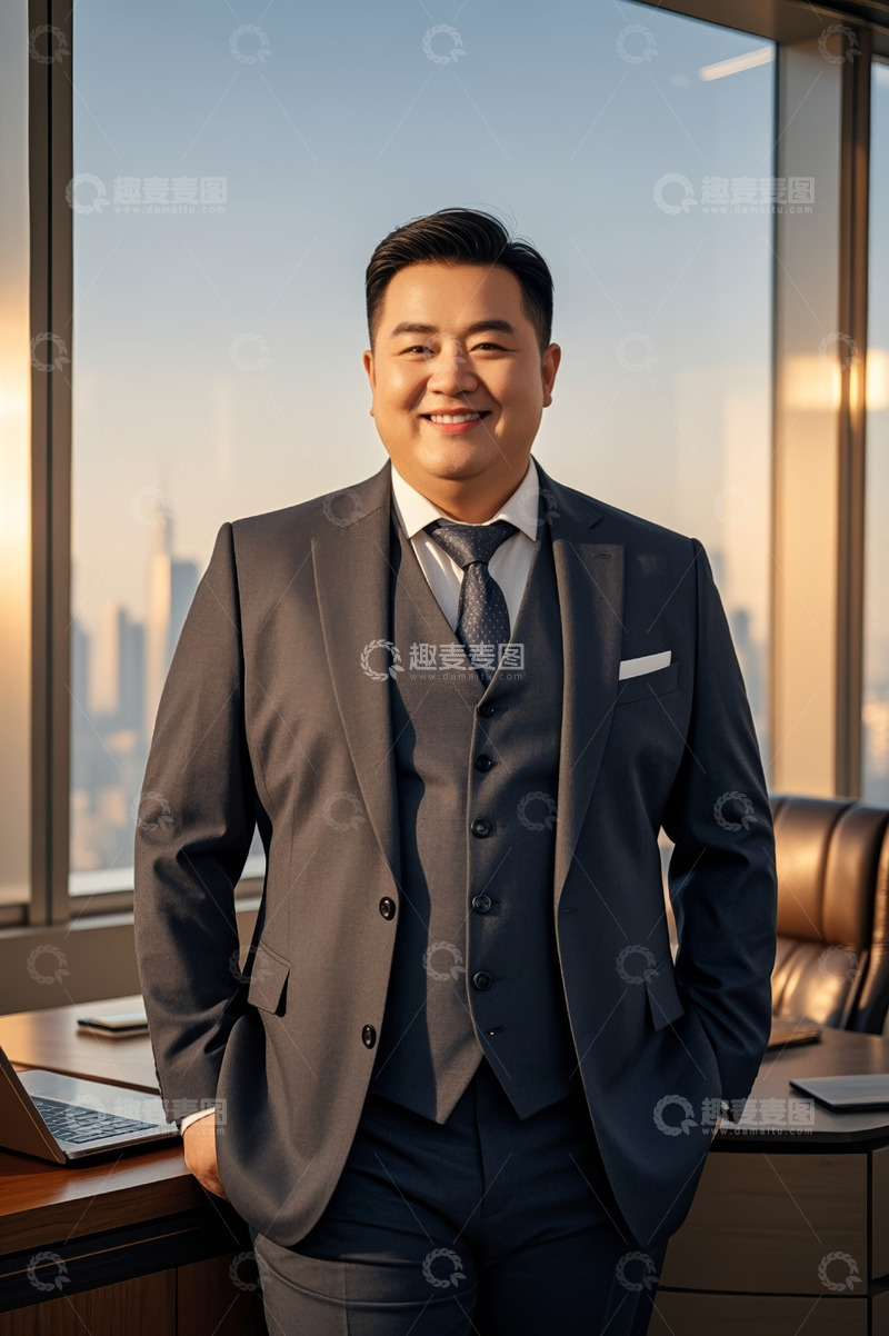 高清大图下载【趣麦麦图】商务男士办公室自信微笑