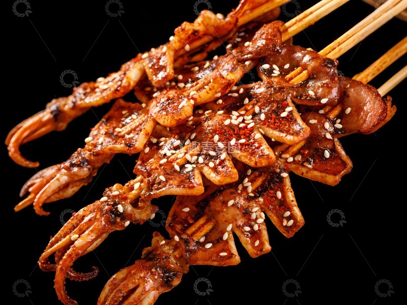 高清大图下载【趣麦麦图】 碳烤鱿鱼图片