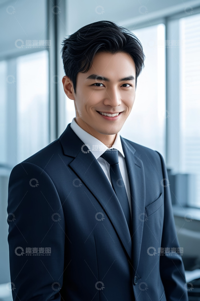 高清大图下载【趣麦麦图】商务男士微笑肖像