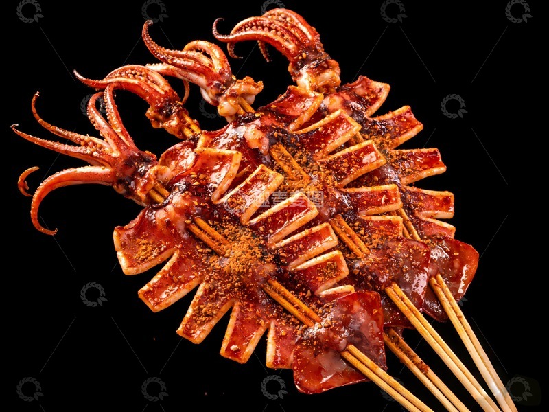 高清大图下载【趣麦麦图】香辣鱿鱼烤鱿鱼
