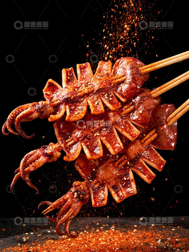 高清大图下载【趣麦麦图】铁板鱿鱼烤鱿鱼