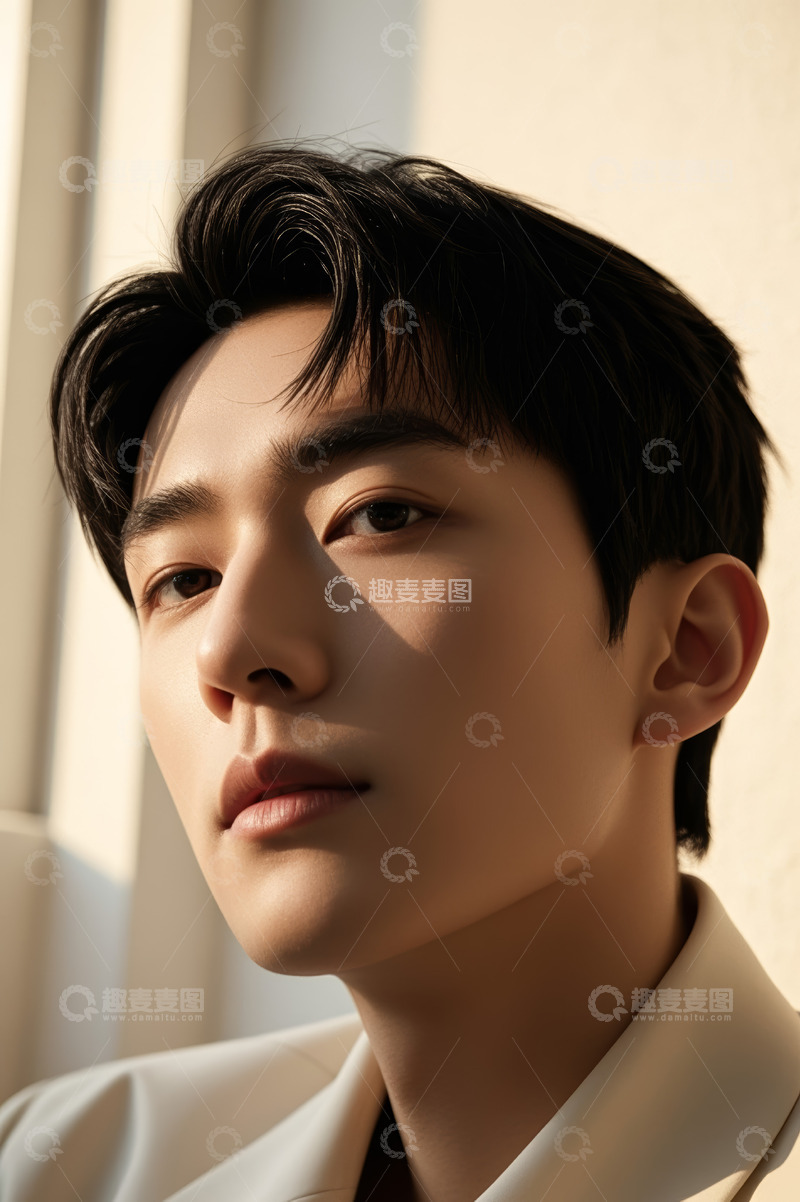 高清大图下载【趣麦麦图】男士面部特写