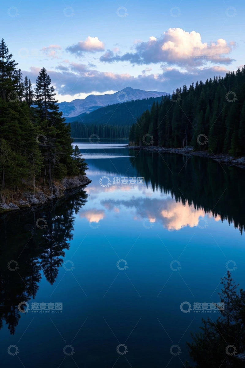 高清大图下载【趣麦麦图】森林湖泊自然风光景色