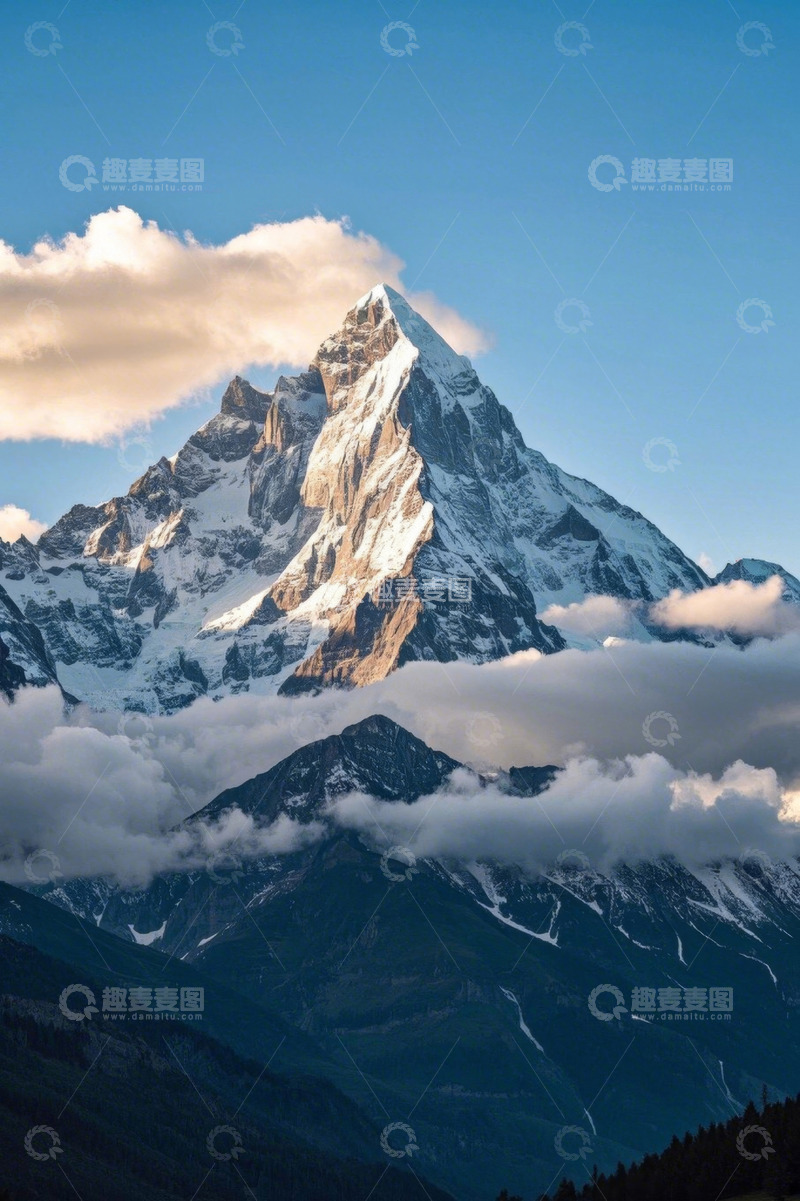 高清大图下载【趣麦麦图】雪山云海自然风光