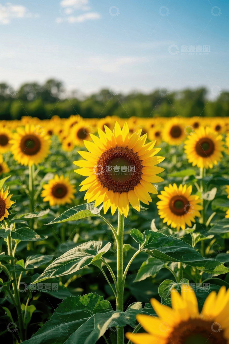 高清大图下载【趣麦麦图】向日葵花田自然风光