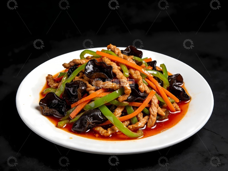 高清大图下载【趣麦麦图】川菜鱼香肉丝摄影