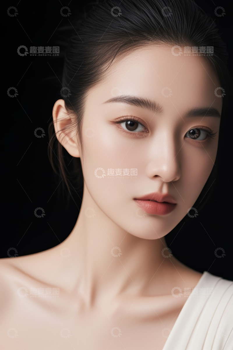 高清大图下载【趣麦麦图】亚洲女性皮肤美容肖像