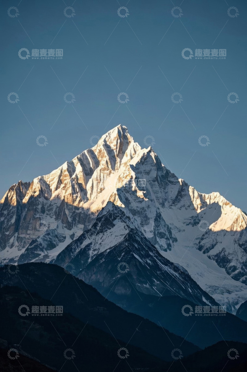 高清大图下载【趣麦麦图】雪山壮丽景色