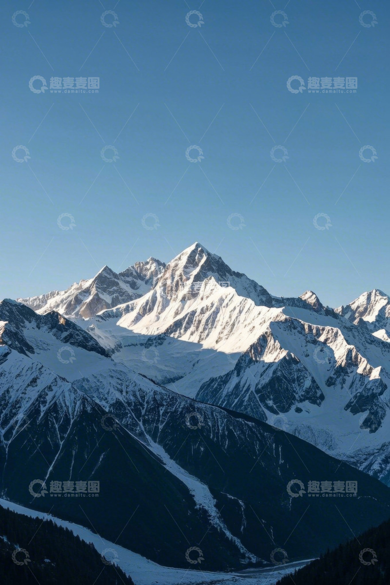 高清大图下载【趣麦麦图】雪山自然风光全景