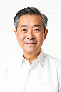 微笑中年男人肖像特写