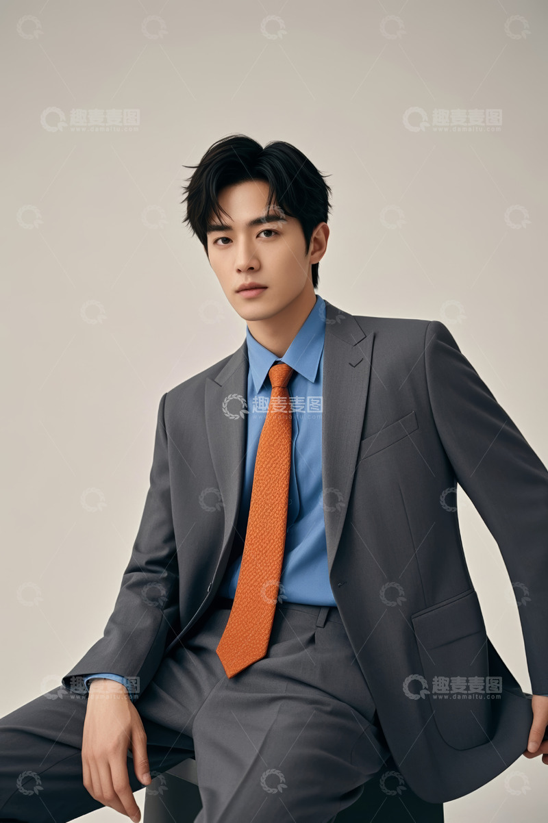 高清大图下载【趣麦麦图】身着西装的男性肖像