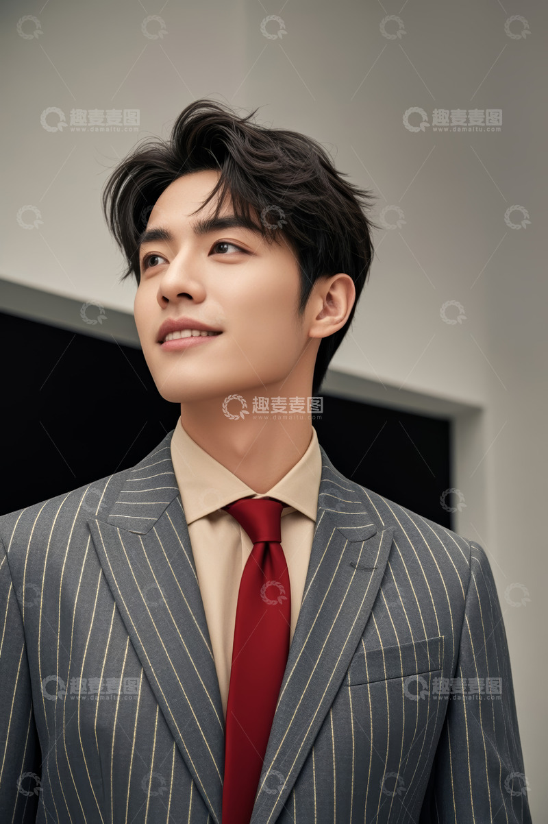 高清大图下载【趣麦麦图】穿西装的青年男子肖像