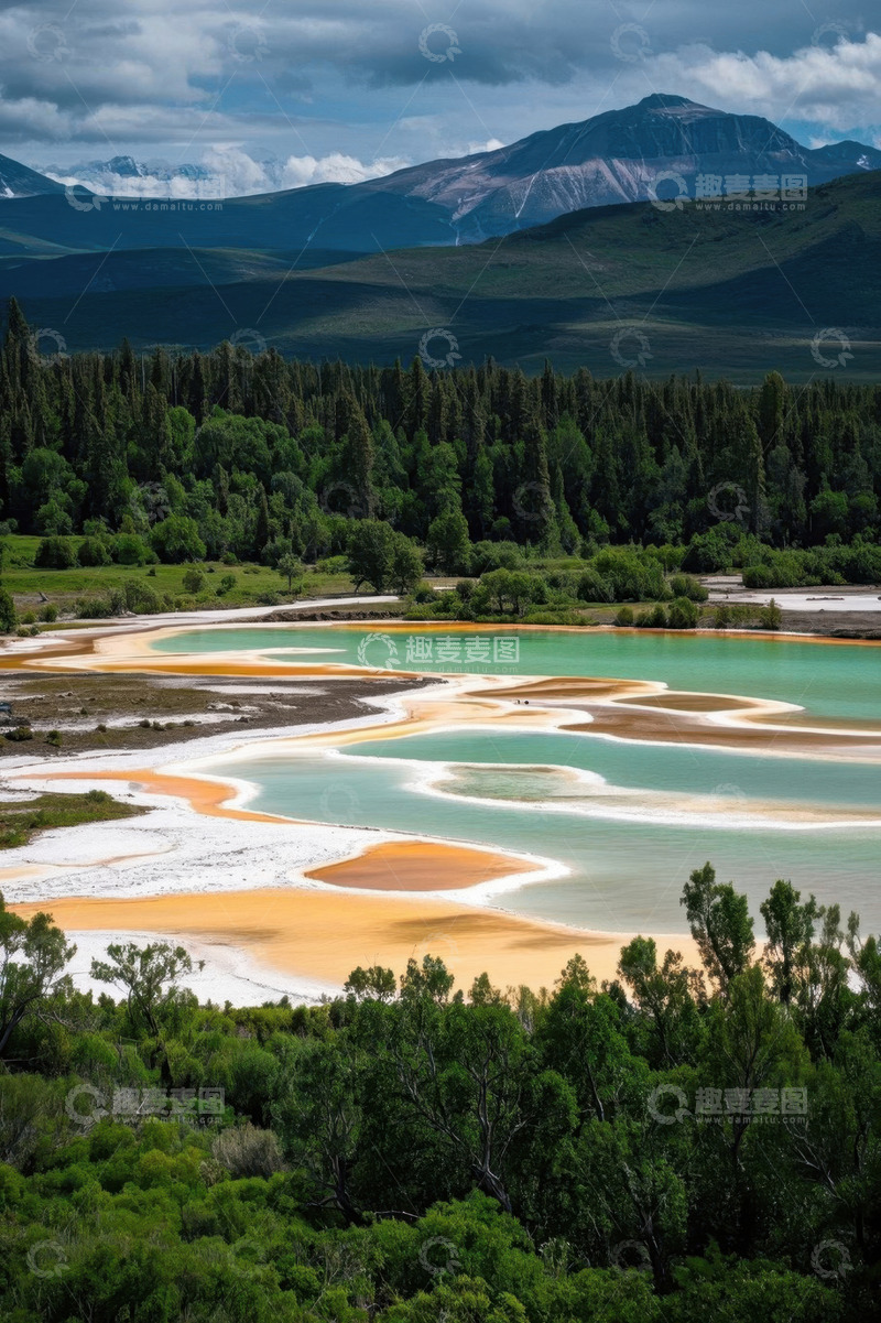 高清大图下载【趣麦麦图】山间多彩水域自然风光