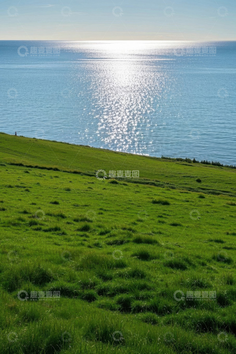 高清大图下载【趣麦麦图】草原与海面自然风光