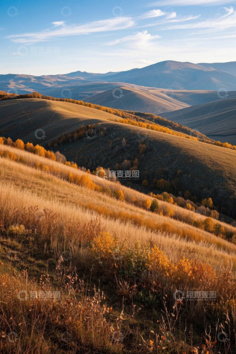 高清大图下载【趣麦麦图】秋日山丘自然风光