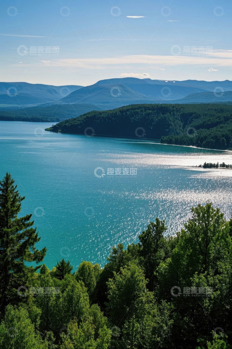 高清大图下载【趣麦麦图】湖光山色森林自然景观