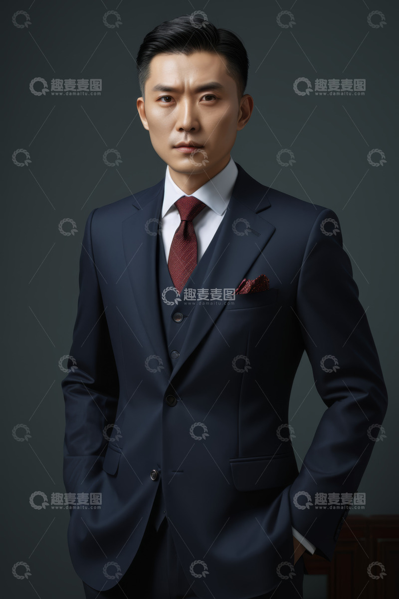高清大图下载【趣麦麦图】正装商务男士肖像