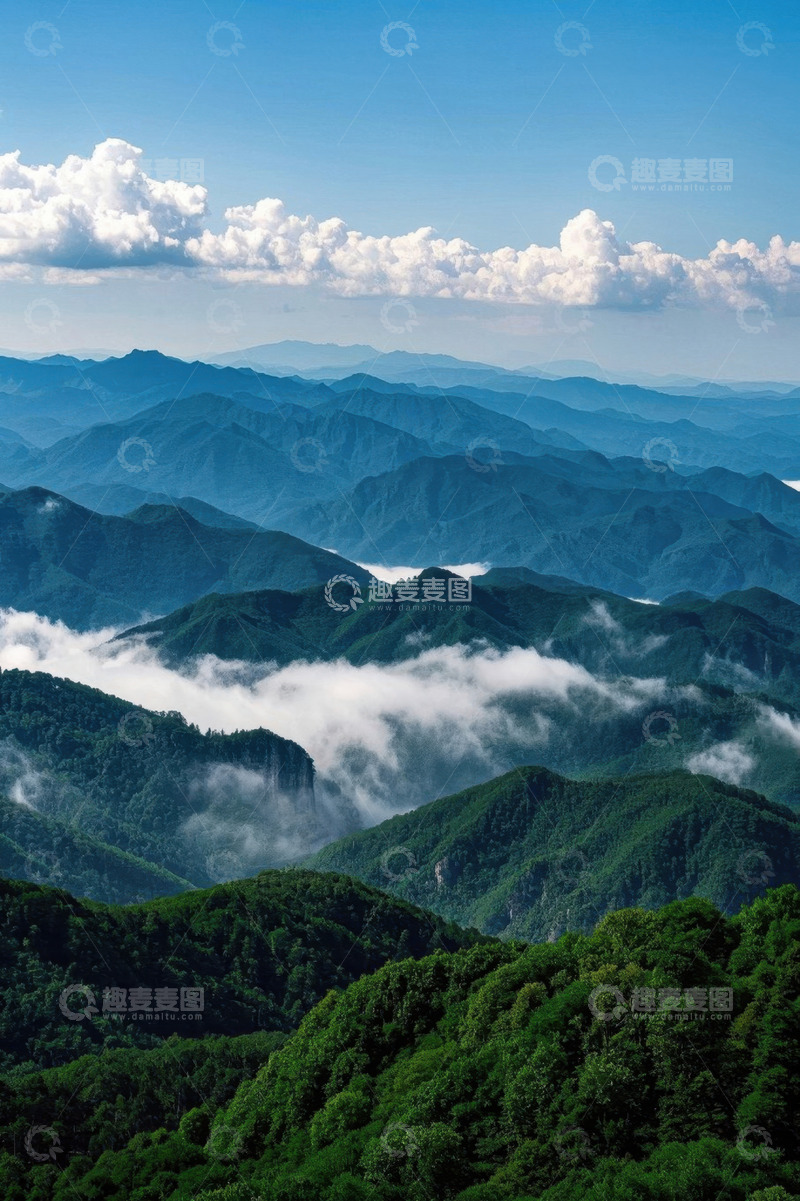 高清大图下载【趣麦麦图】青山云海自然风光