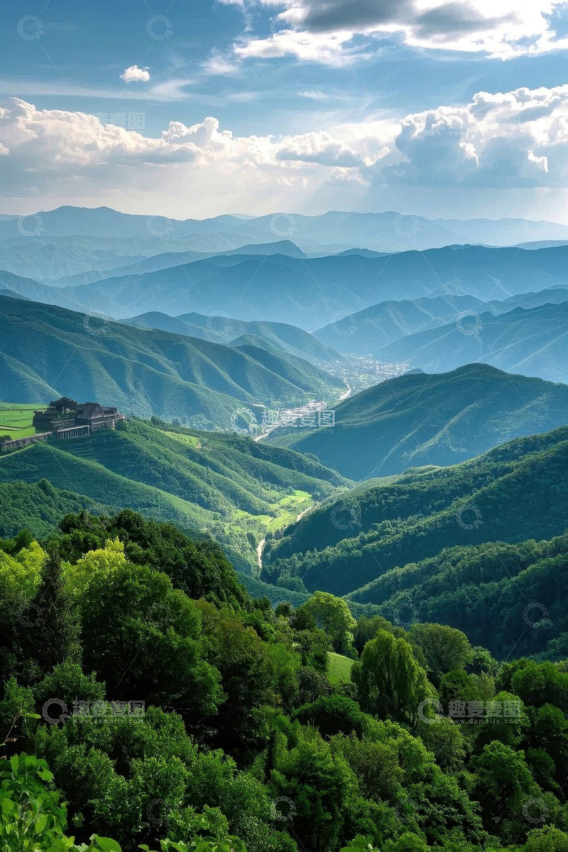 高清大图下载【趣麦麦图】山峦森林全景自然风光