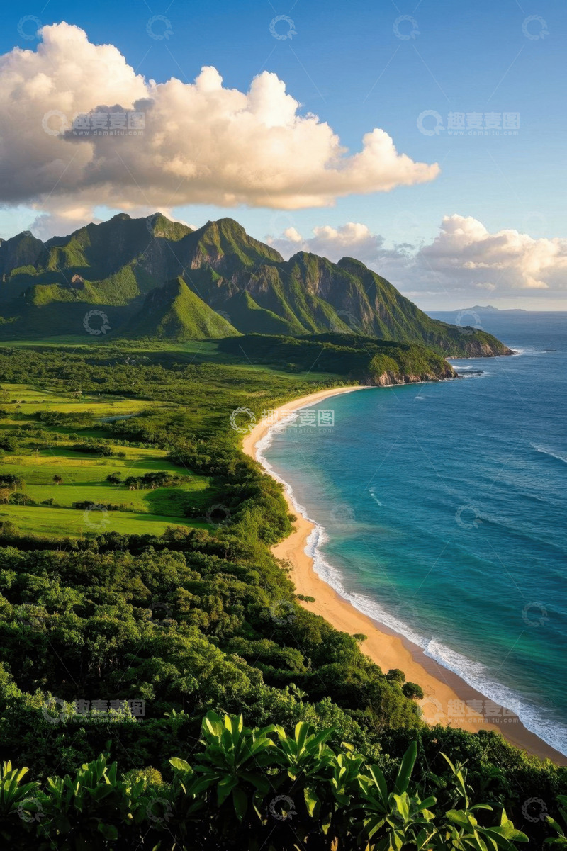高清大图下载【趣麦麦图】山海相依的美丽海岸线