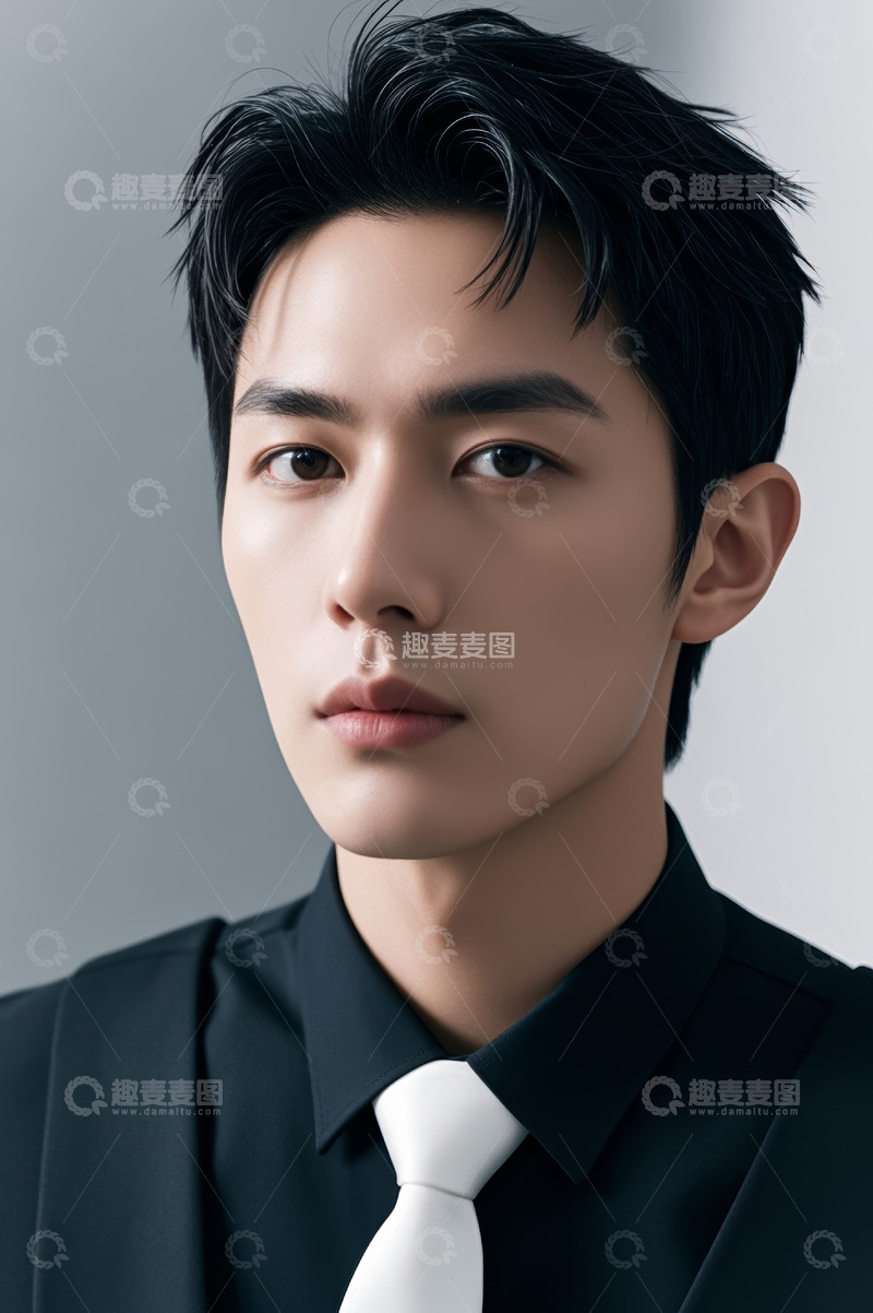 高清大图下载【趣麦麦图】穿正装男士面部特写