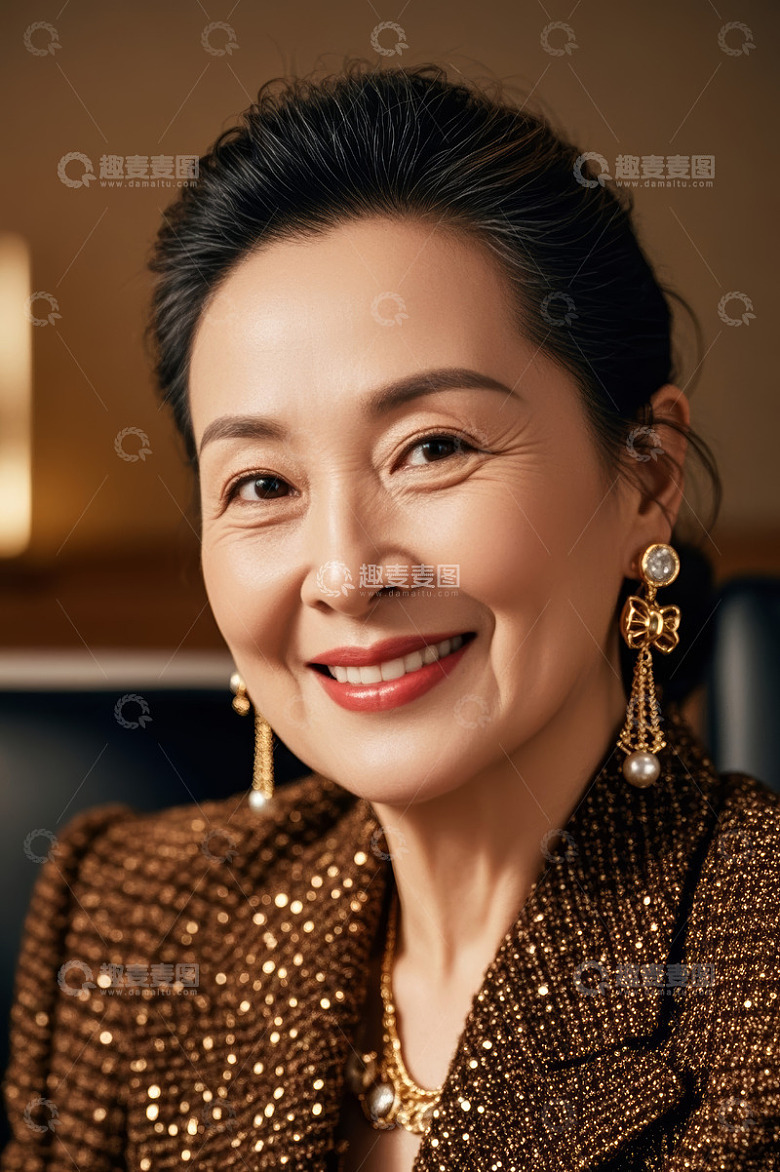 成熟女性微笑肖像