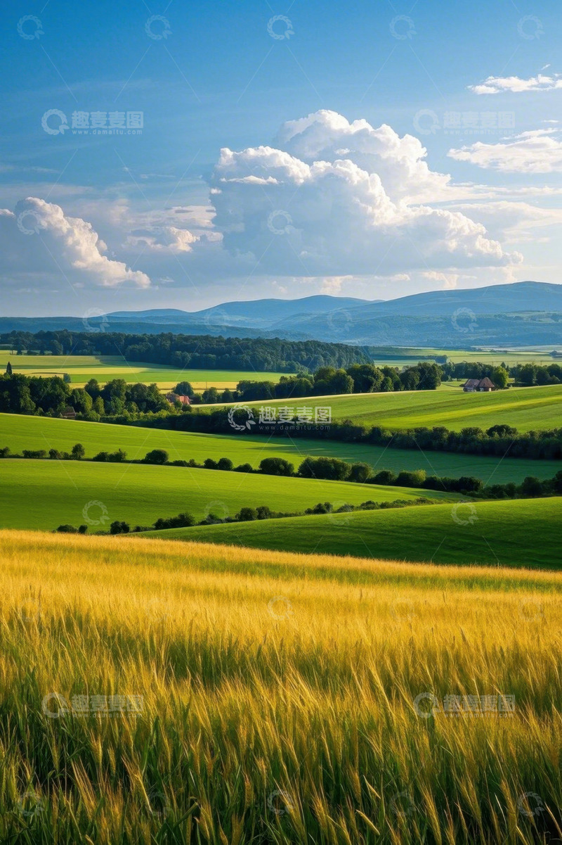 高清大图下载【趣麦麦图】田野自然风光全景
