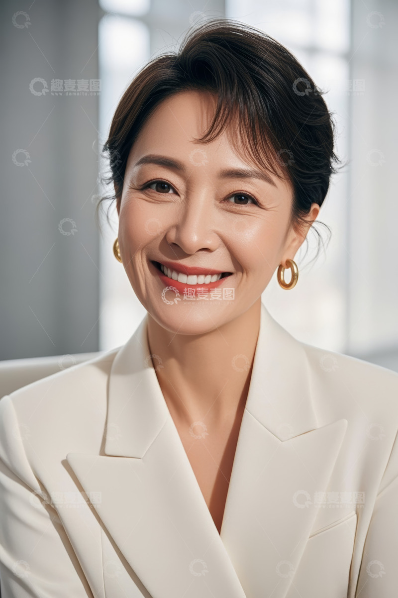 高清大图下载【趣麦麦图】职业女性微笑肖像