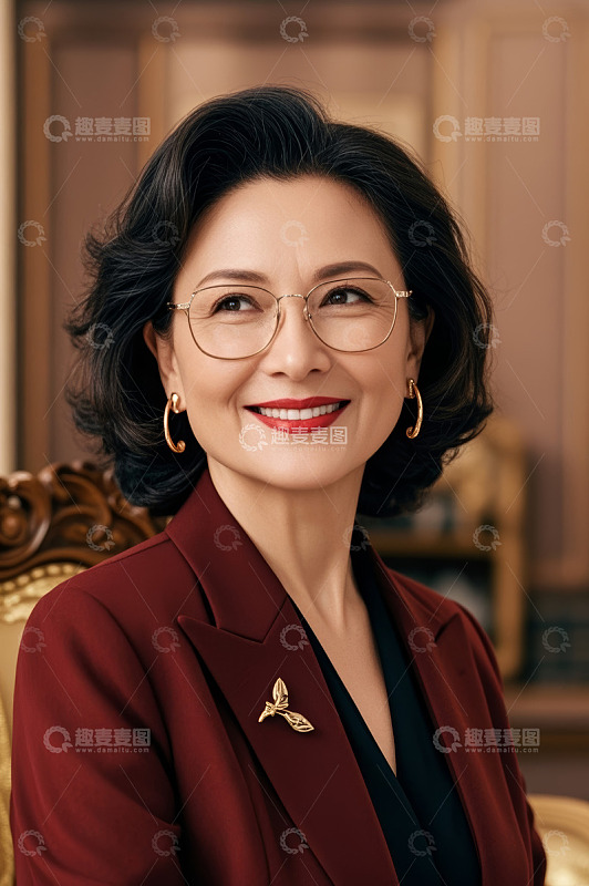 成熟女性微笑肖像