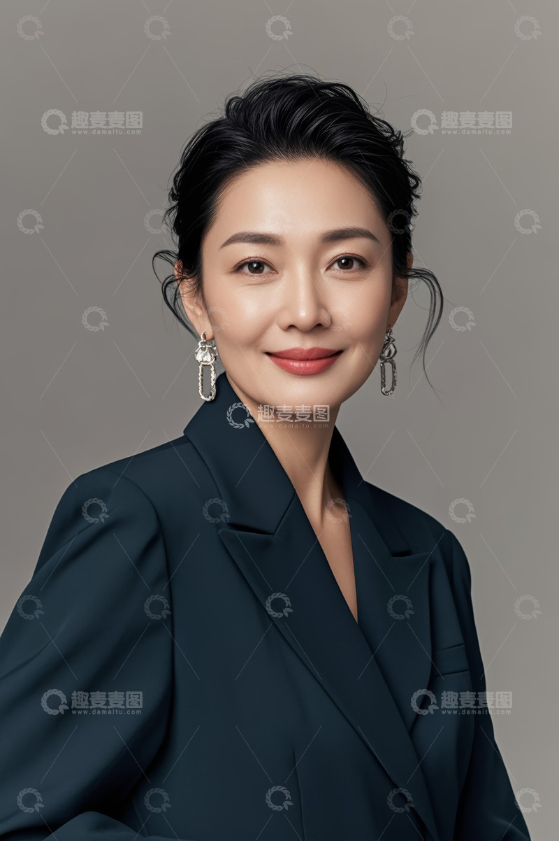 高清大图下载【趣麦麦图】职业女性微笑肖像