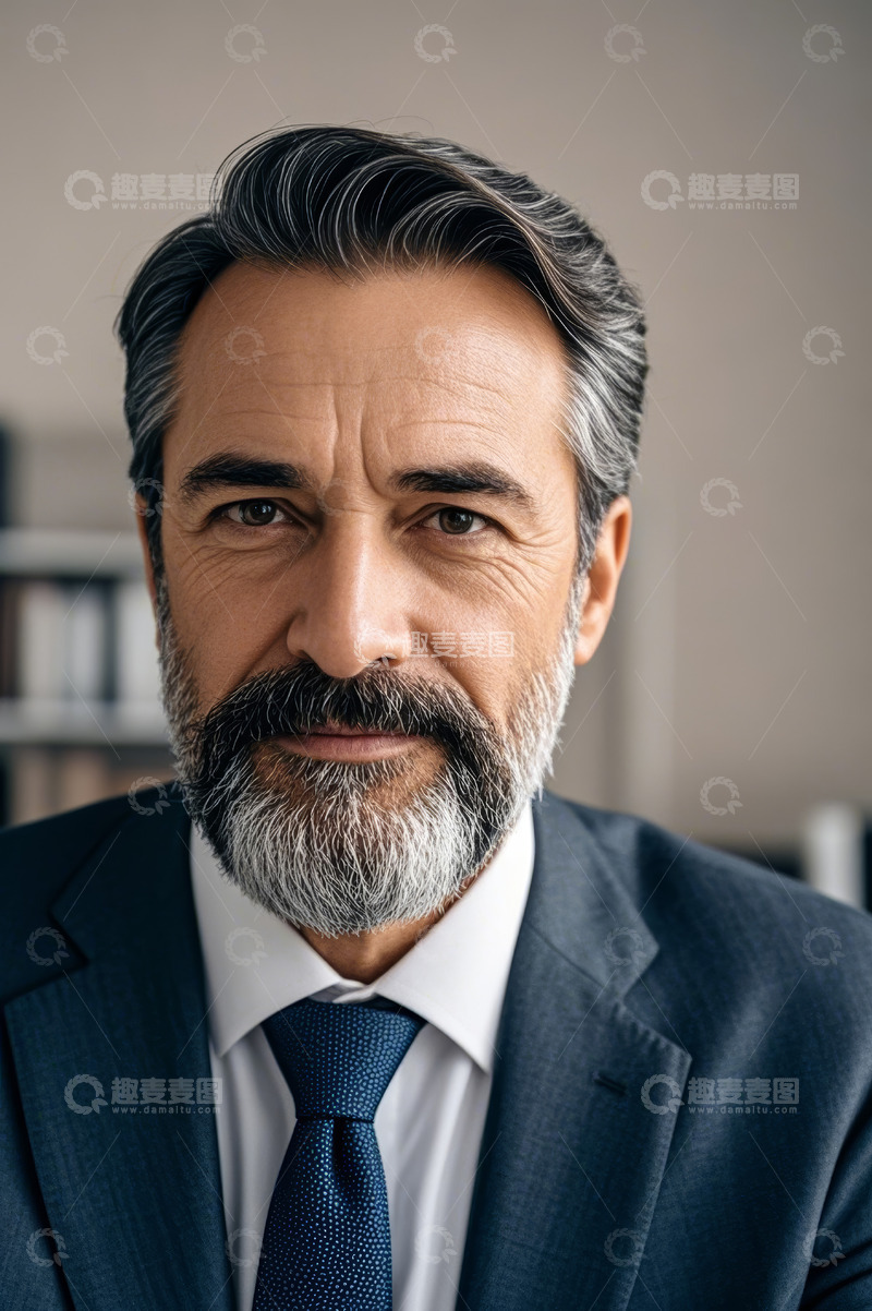 高清大图下载【趣麦麦图】西装商务男士正面肖像