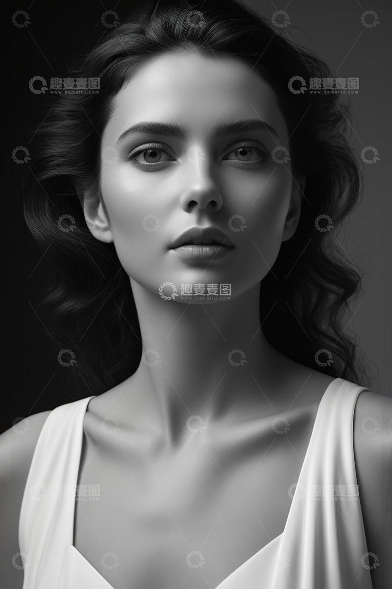 高清大图下载【趣麦麦图】女性人物肖像特写