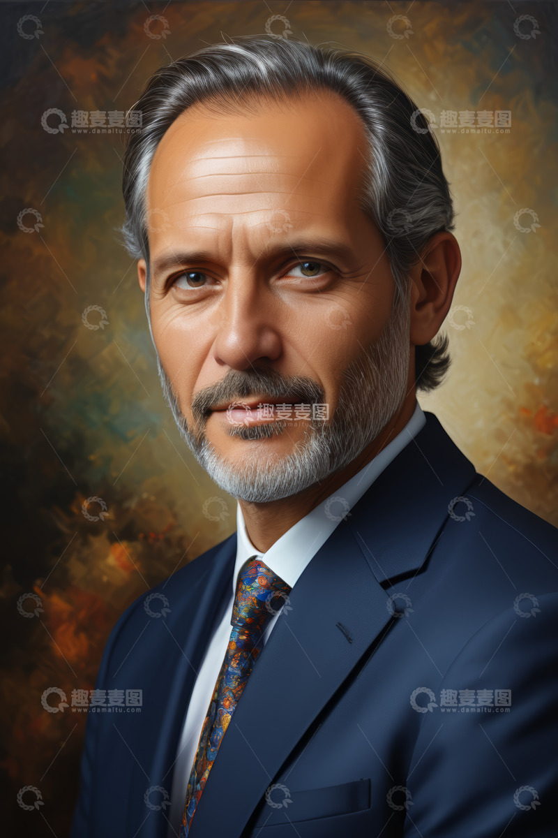 高清大图下载【趣麦麦图】商务男士肖像特写