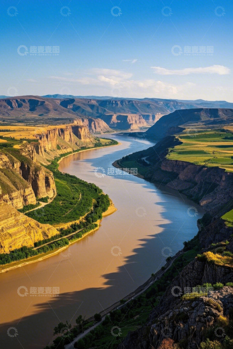 高清大图下载【趣麦麦图】河谷自然风光全景