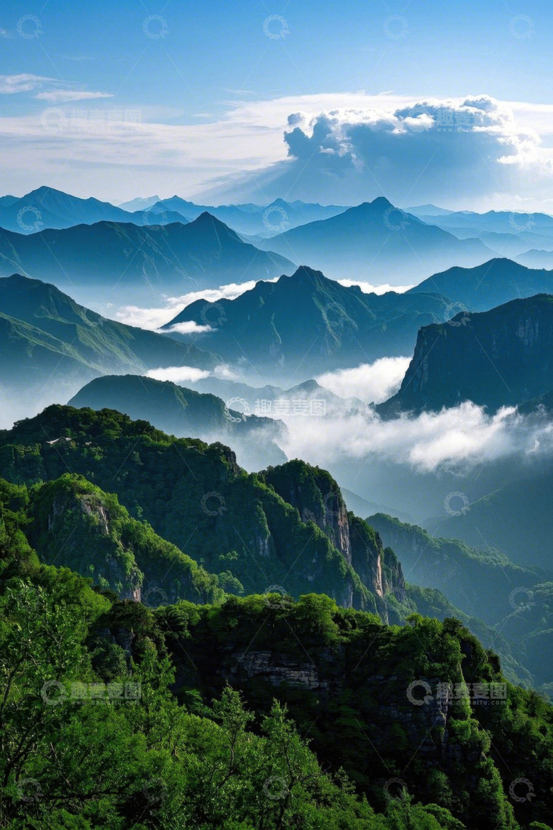 高清大图下载【趣麦麦图】山峦云海自然风光景象