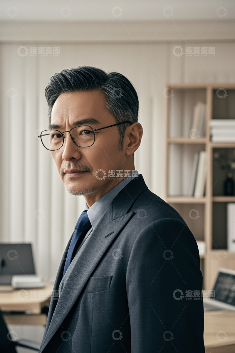 高清大图下载【趣麦麦图】商务男士办公室肖像