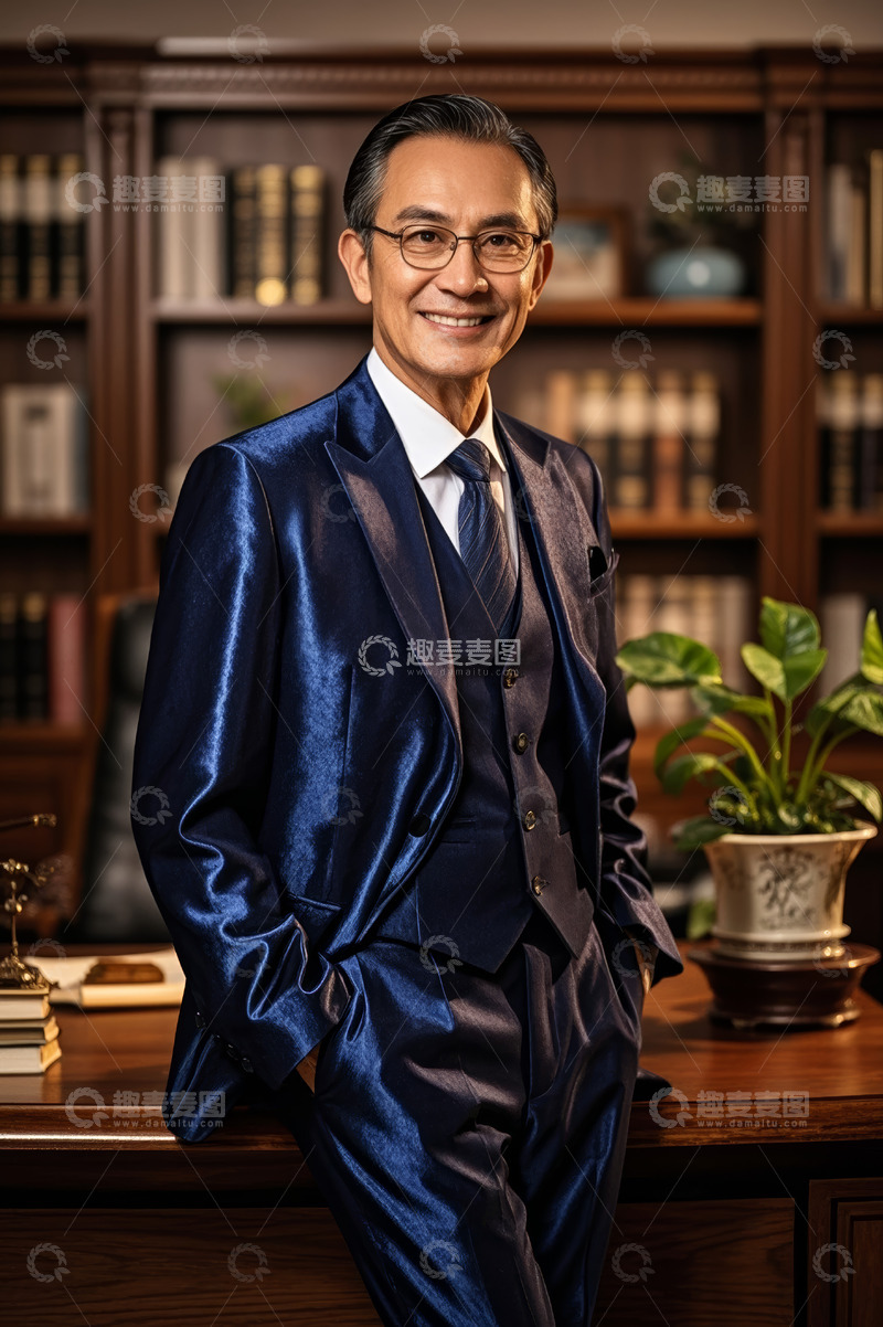 高清大图下载【趣麦麦图】西装男士办公室自信站立