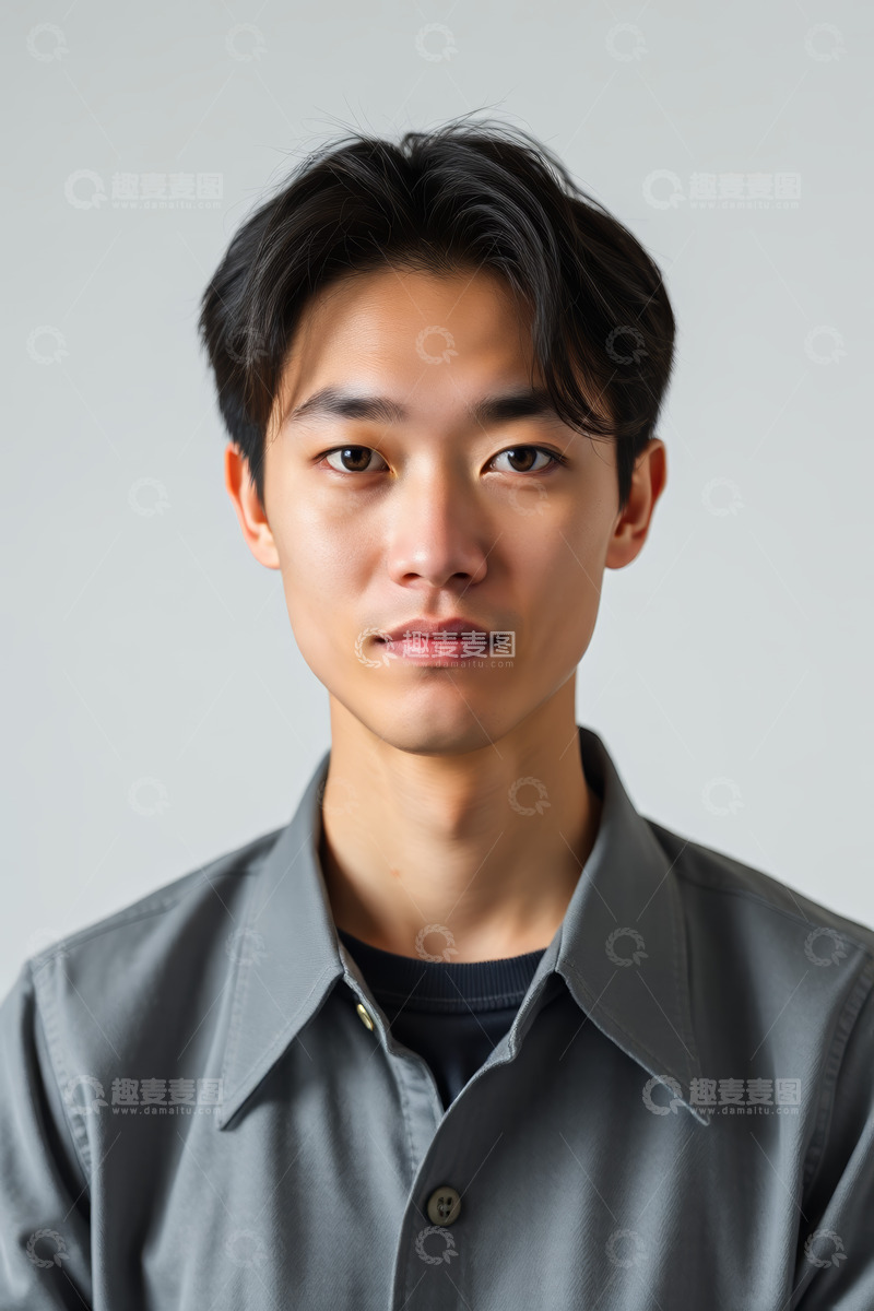 高清大图下载【趣麦麦图】男性正面半身肖像