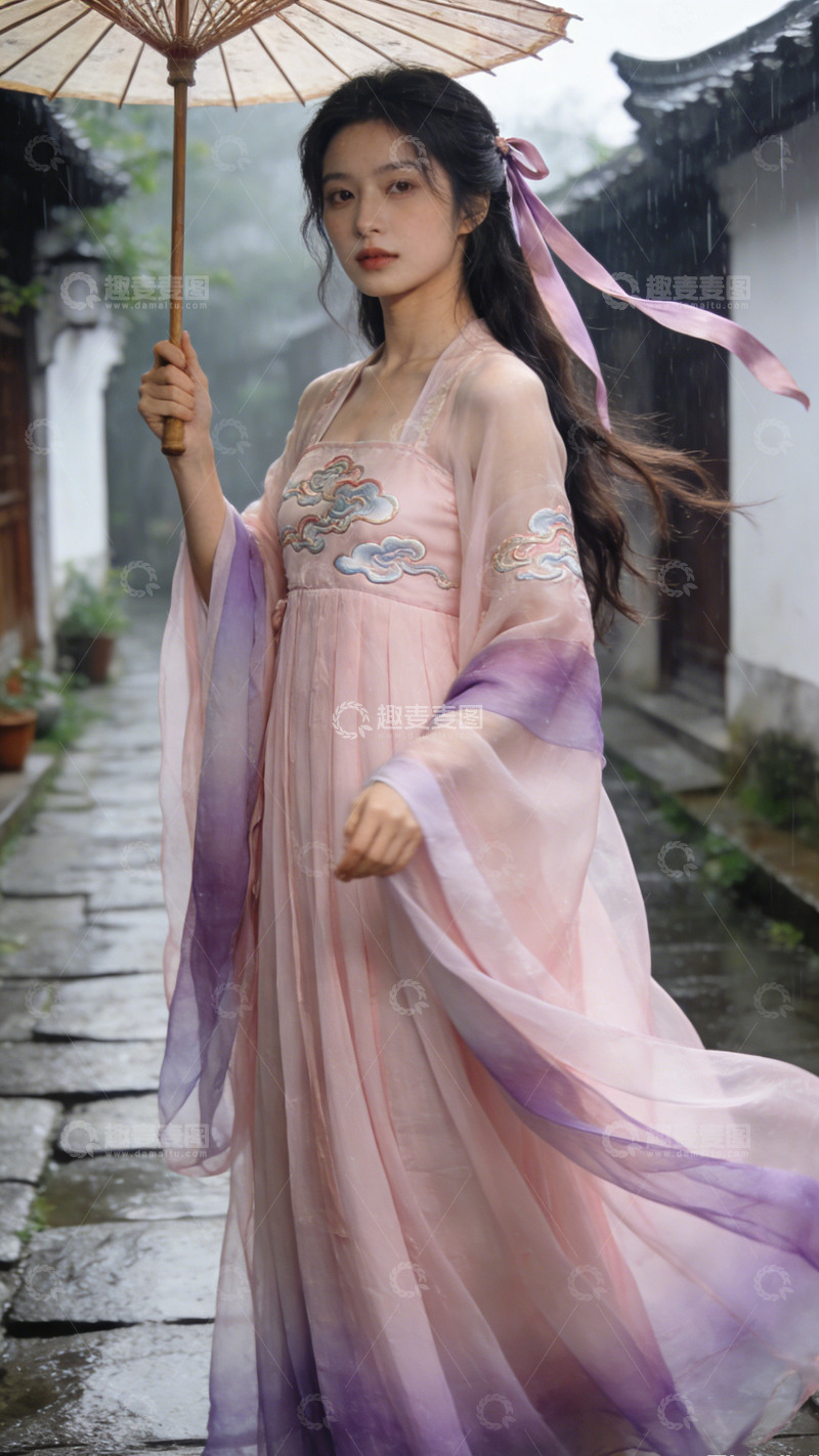 高清大图下载【趣麦麦图】古风汉服烟雨江南写真摄影