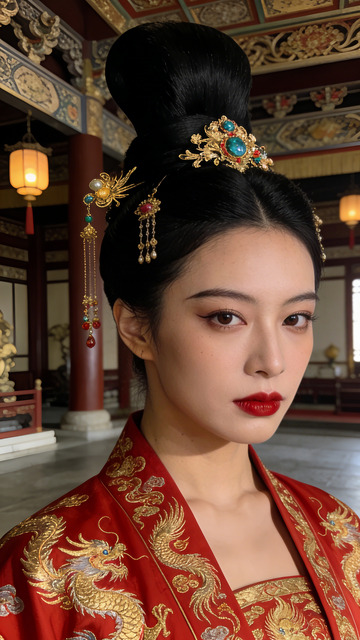 古装美人传统发饰服饰摄影