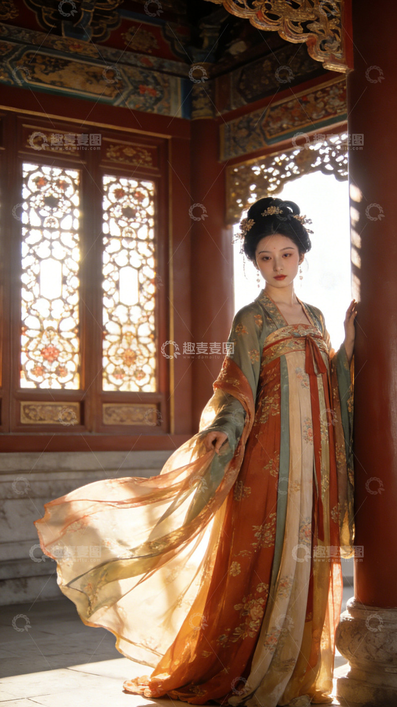 高清大图下载【趣麦麦图】古装美女传统建筑摄影
