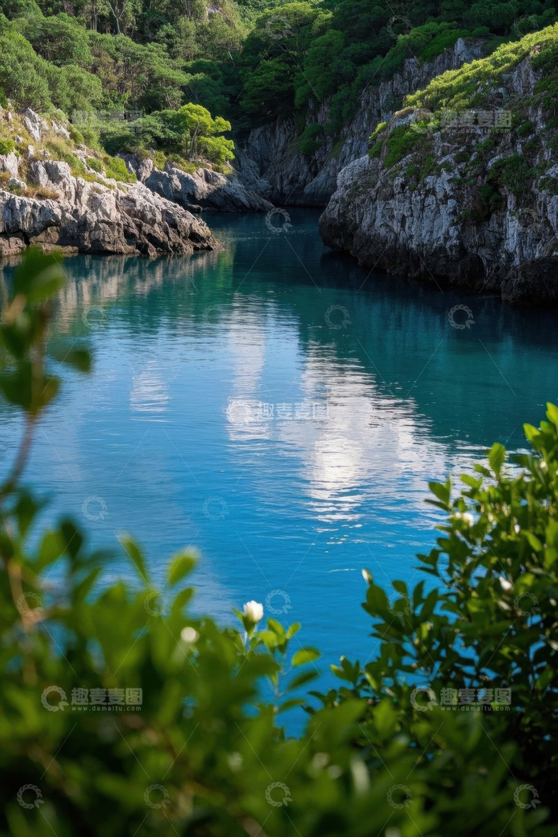 高清大图下载【趣麦麦图】山间蓝水自然风光景致