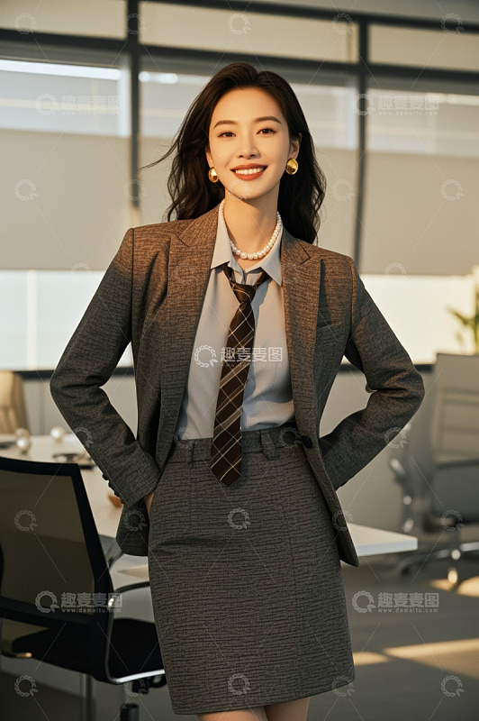 商务职场女性自信站姿