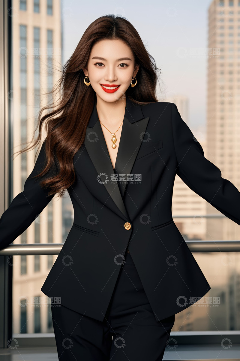 高清大图下载【趣麦麦图】身着西装的职场女性形象