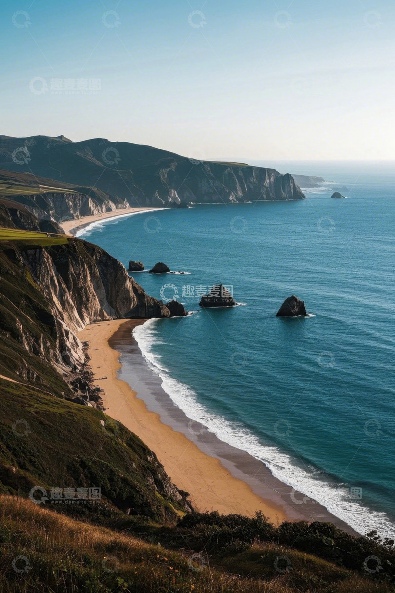 高清大图下载【趣麦麦图】海岸边的壮丽自然风光