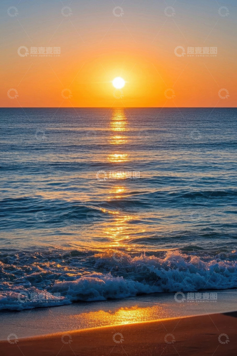 高清大图下载【趣麦麦图】海边日落海景